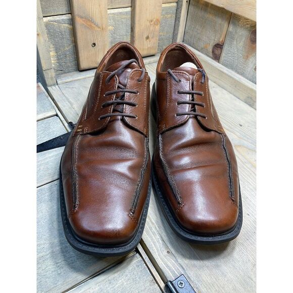 ECCO Men’s Brown Leather Lace Up Oxford Dress Shoes EU 44 US 10/10.5 main image 4